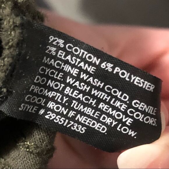 Club Monaco Stretchy Zipper Hem Skinny Leg Fit Jeggings Jeans Pants Green - Picture 10 of 11